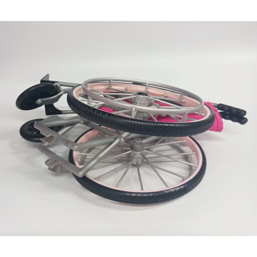 Battat OG Our Generation Pink Wheelchair Collapsible For 18